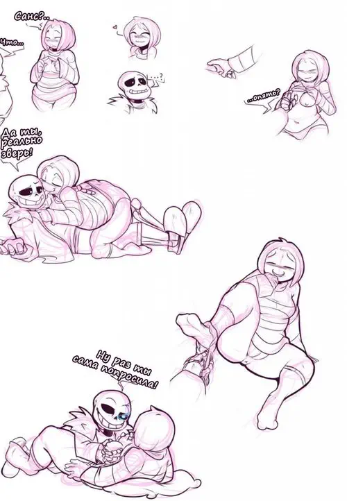 Undertale. Скелеты Хентай манга и Додзинси