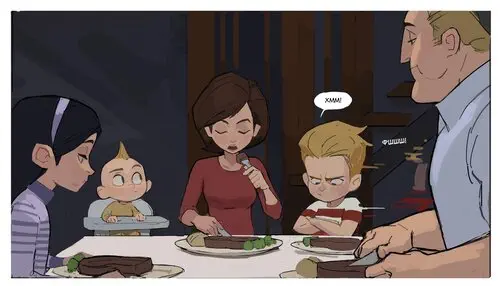 The Incredibles. Helen Parr Secret Training / Cекретная тренировка Хелен Парр Хентай манга и Додзинси